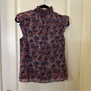 Banana Republic Sleeveless Tank Top Floral Ruffle